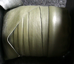 Lederband, olivgrün, 4 cm